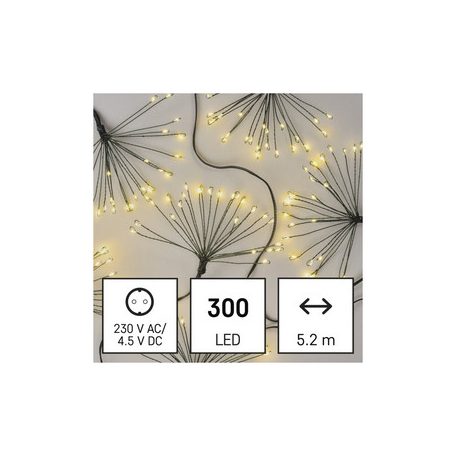 LED fényfüzér – fürtök, nano, 5,2 m, beltéri, meleg fehér, időzítő