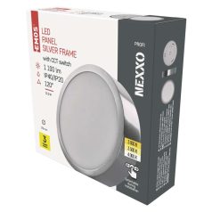   EMOS LED felületre szerelhető lámpatest NEXXO, kör, ezüst, 12,5W, állítható színhőmérséklet