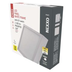   EMOS LED felületre szerelhető lámpatest NEXXO, négyzet, fehér, 12,5W, állítható színhőmérséklet
