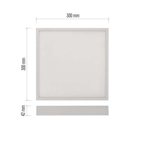 EMOS LED felületre szerelhető lámpatest NEXXO, négyzet, fehér, 28,5W, 2700 lm, természetes fehér