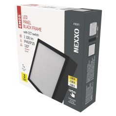   EMOS LED felületre szerelhető lámpatest NEXXO, négyzet, fekete, 12,5W, állítható színhőmérséklet