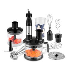   LaFe BZL001, 1000W, 6in1, 500 & 700 ml, Cserélhető fej, Nemesacél, Multifunkciós, Botmixer szett