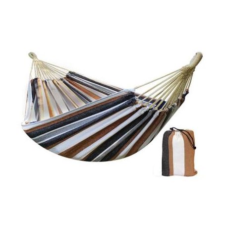 Kétszemélyes függőágy - barna csíkos