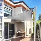 Háromszög alakú napvitorla, 3,6 méter, szürke