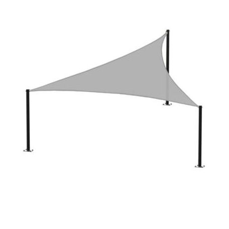 Háromszög alakú napvitorla, 3,6 méter, szürke