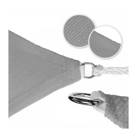 Háromszög alakú napvitorla, 3,6 méter, szürke