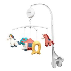   BabyOno zenélő-forgó elektromos - utazóágyra és fa kiságyra - Lovak 793