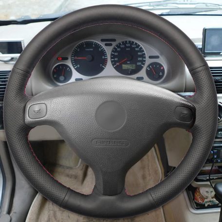 Opel Astra G bőr kormányvédő – méretpontos, varrható kivitel fekete