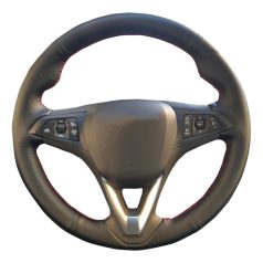  Opel Opel Astra K, Corsa E bőr kormányvédő – méretpontos, varrható kivitel fekete