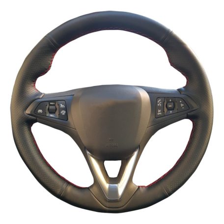 Opel Opel Astra K, Corsa E bőr kormányvédő – méretpontos, varrható kivitel fekete