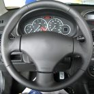 Peugeot 206 bőr kormányvédő – méretpontos, varrható kivitel
