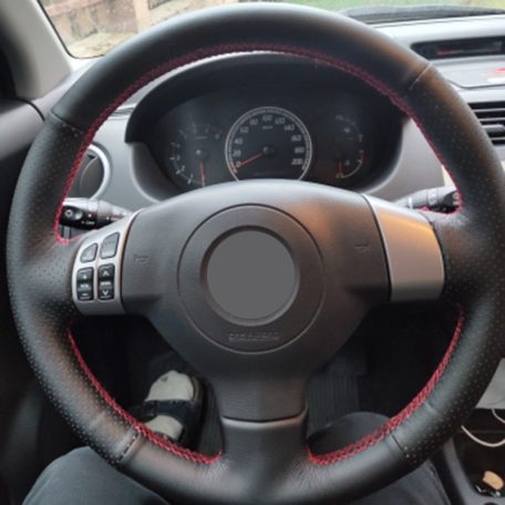 Suzuki Swift bőr kormányvédő – méretpontos, varrható kivitel fekete