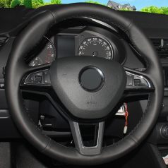   Skoda bőr kormányvédő – méretpontos, varrható kivitel Octavia Fabia Fabia Rapid
