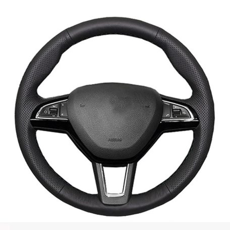 Skoda bőr kormányvédő – méretpontos, varrható kivitel Octavia Fabia Fabia Rapid